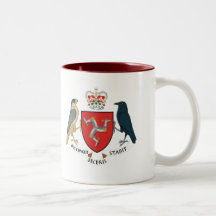 Ilha da caneca da brasão do homem