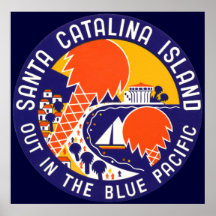 Ilha de Catalina de 1935 papais noeis Impressão