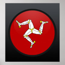 Ilha do círculo da bandeira da qualidade do homem poster