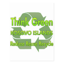 Ilhas de Kosovo do pense verde Cartões Postais