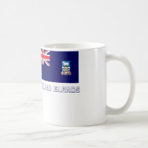 Ilhas Falkland embandeiram com nome Caneca