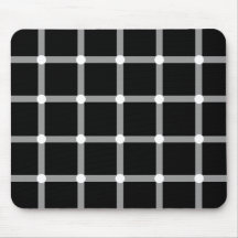 Ilusão óptica preto e branco mousepad