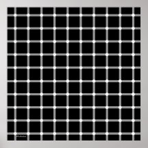 Ilusão óptica preto e branco poster