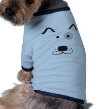 Ilustração da cara do cão dos desenhos animados camiseta para cães