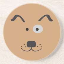 Ilustração da cara do cão dos desenhos animados porta copo