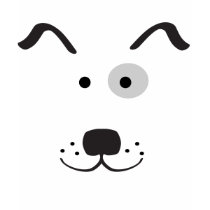 Ilustração da cara do cão dos desenhos animados t - shirts
