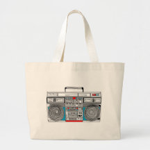ilustração do boombox 80s bolsa