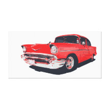 Ilustração do vetor do Bel Air de Chevy Impressão De Canvas Envolvidas