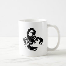 Ilustração estilizado do escorpião caneca