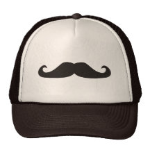 Ilustração retro dos bigodes do gentelman bonés