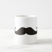 Ilustração retro dos bigodes do gentelman canecas