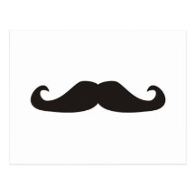 Ilustração retro dos bigodes do gentelman cartão postal