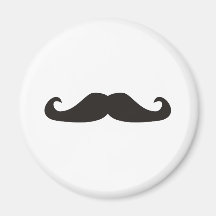 Ilustração retro dos bigodes do gentelman imãs de refrigerador