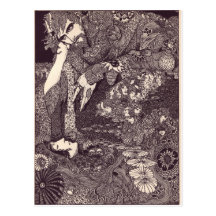Ilustrações de Edgar Allan Poe de Clarke Cartao Postal