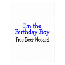 Im a cerveja livre do menino do aniversário necess cartoes postais