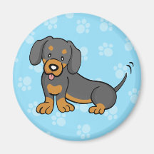 Ímã bonito do Dachshund do cão dos desenhos animad