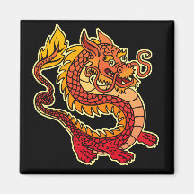 Ímã chinês vermelho do dragão ima