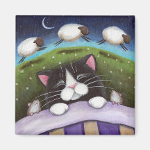 Ímã da arte do gato e do rato da fantasia imã