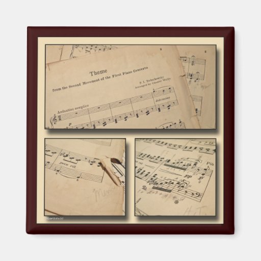Ímã da colagem da música do piano imãs