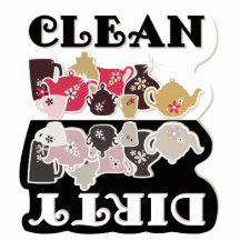 Ímã da máquina de lavar louça de CLEAN-DIRTY - ímã Fotoesculturas