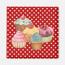 Ímã da pastelaria dos bolos dos cupcakes imã