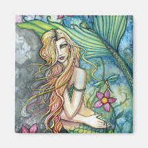 Ímã da sereia por Molly Harrison Imãs De Geladeira