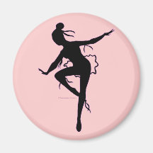 Ímã da silhueta da bailarina de Prima