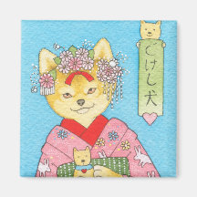 Ímã de Kokeshi Inu Ima