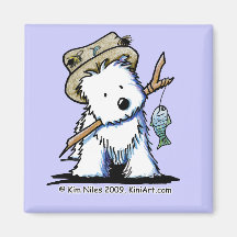 Ímã de Westie da pesca Imas De Geladeira