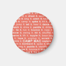 Ímã do Mac do acampamento (o vermelho o faz) Imãs