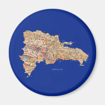Ímã do mapa da República Dominicana Imas
