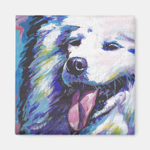 Ímã do pop art do Samoyed Imãs De Refrigerador