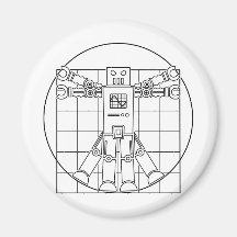 Ímã do robô de da Vinci Vitruvian Imãs