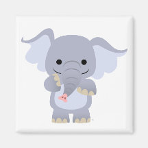 Ímã feliz do elefante dos desenhos animados