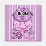 Ímã feminino bonito com coruja do bebê imãs
