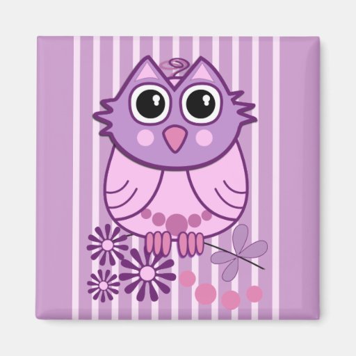 Ímã feminino bonito com coruja do bebê imãs