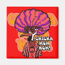 Ímã Funky da galinha (vermelho) Imãs De Geladeira