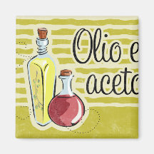 Ímã italiano da cozinha do óleo & do vinagre ima