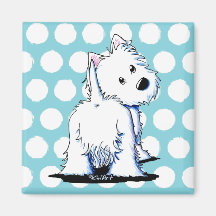 Ímã macio do cão de Westie do bumbum de KiniArt Ima
