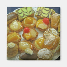 Ímã, pastelarias francesas # 1225 imã de refrigerador