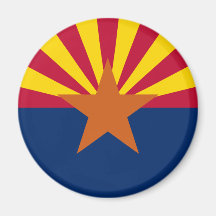 Ímã redondo da bandeira do estado da arizona imãs