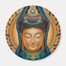 Ímã redondo da chama de Kuan Yin da deusa Imã