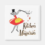 Ímã retro da arte do cozinhar do mágico da cozinha imas