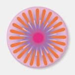Ímã retro do design da flor imas