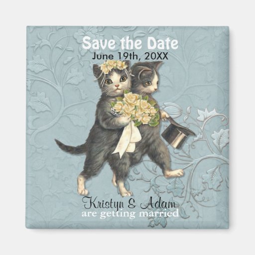 Imã salve o dia dos gatos do casamento - Aqua