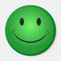 Ímã verde do smiley face imas