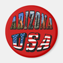 Imagem da arizona e de bandeira dos EUA texto