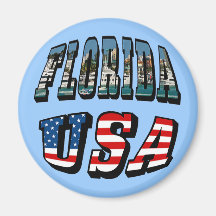 Imagem de Florida e de bandeira dos EUA texto