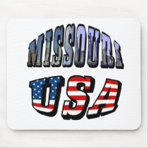 Imagem de Missouri e texto dos EUA Mousepad
