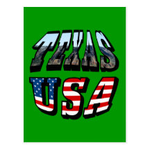 Imagem de Texas e texto da bandeira Cartão Postal